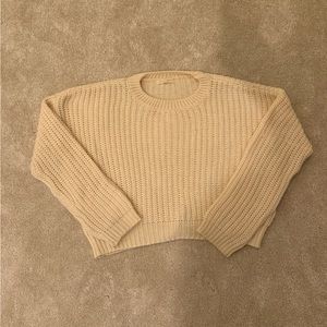 cream crewneck sweater